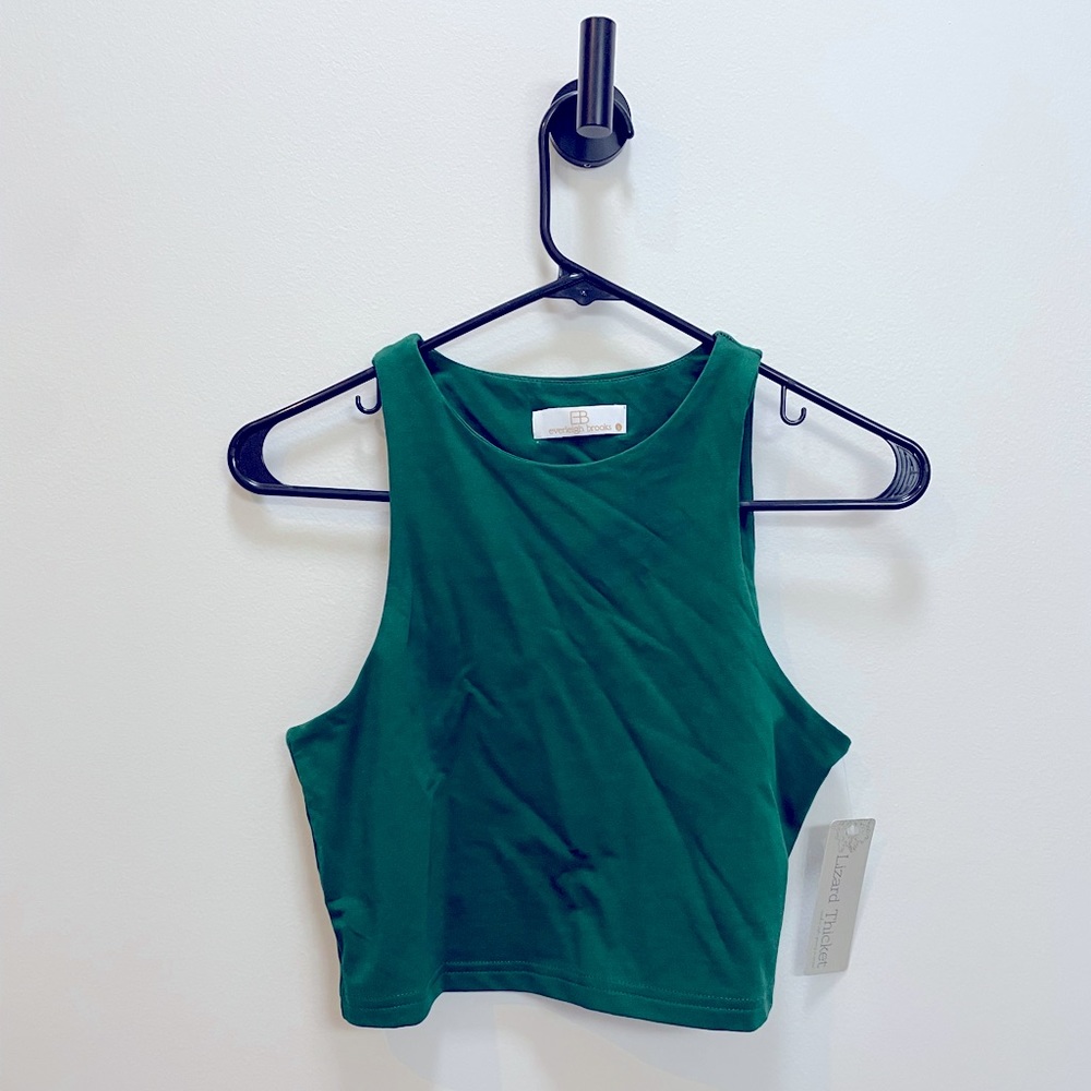 Lizard thicket green crop top